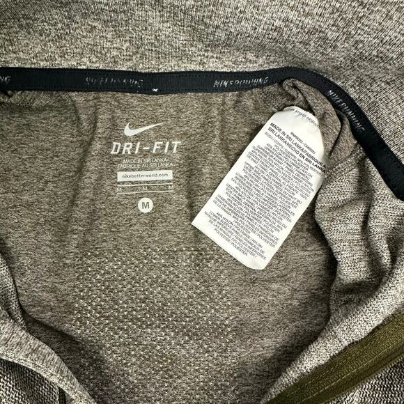 Nike Dri-FIT Heather Gray Quarter-Zip Pullover Top - Size Medium - Picture 7 of 8